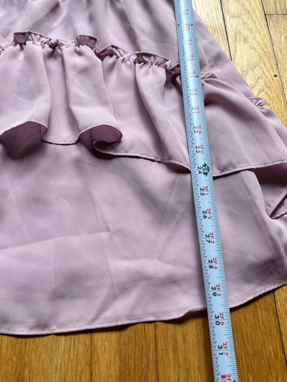 Parker Size S NWT Dusty Blush Pink Sleeveless Ruffle Tiered Halter Mini Dress - Picture 13 of 16
